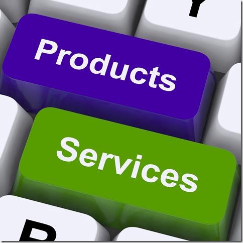 Products And Services Keys Show Selling And Buying Online